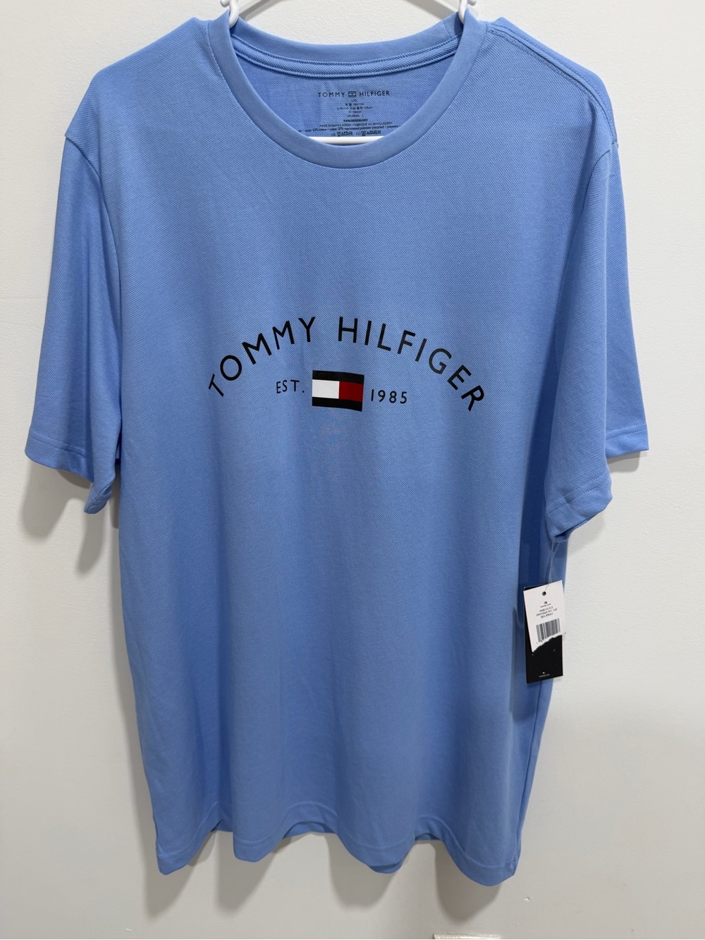 Tommy Hilfiger Light Blue Short-Sleeve Logo Tee